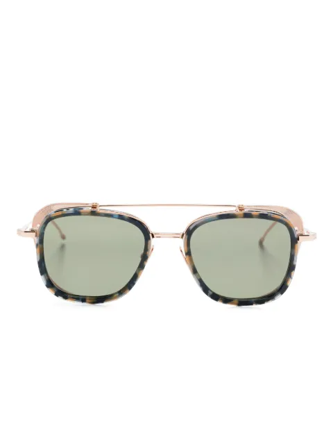 Thom Browne Eyewear lentes de sol con armazón estilo carey