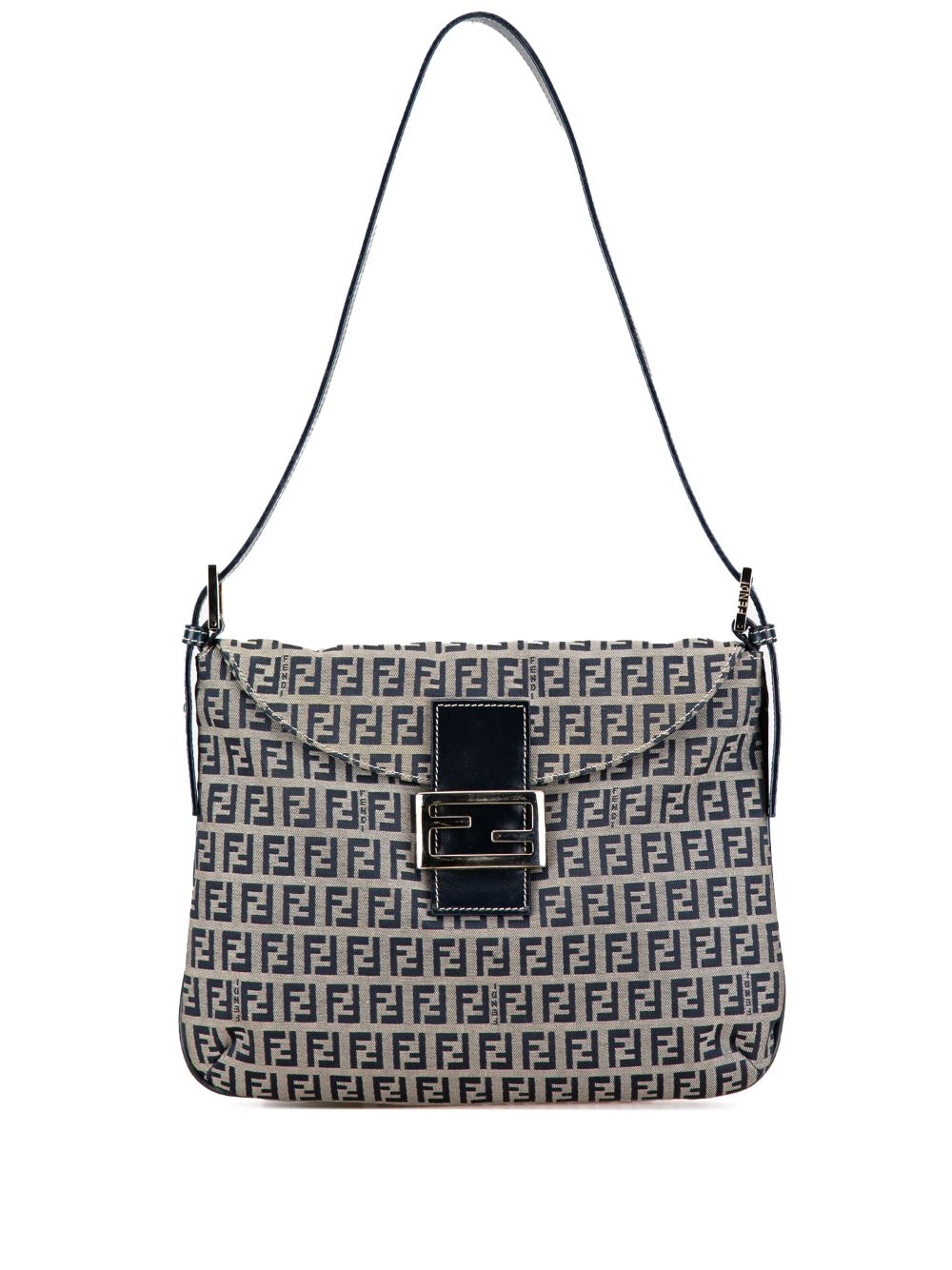 Fendi Pre-Owned 2000-2010 Zucchino Canvas Double Flap shoulder bag - Grey