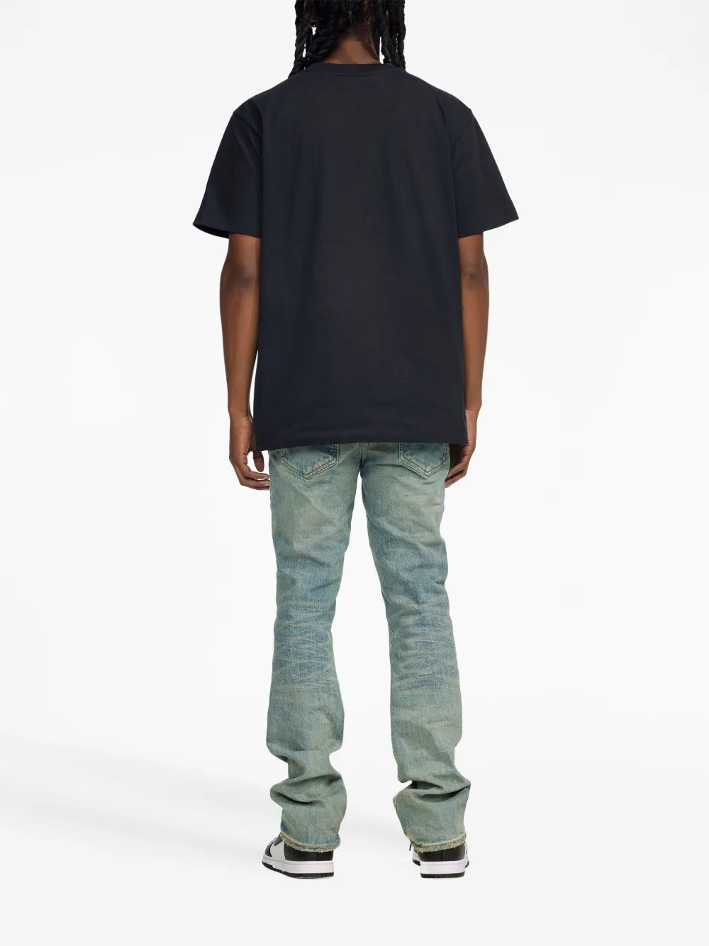 Shop Purple Brand Vintage Indigo Destroy Boot "vintage Indigo" In Lt Indigo