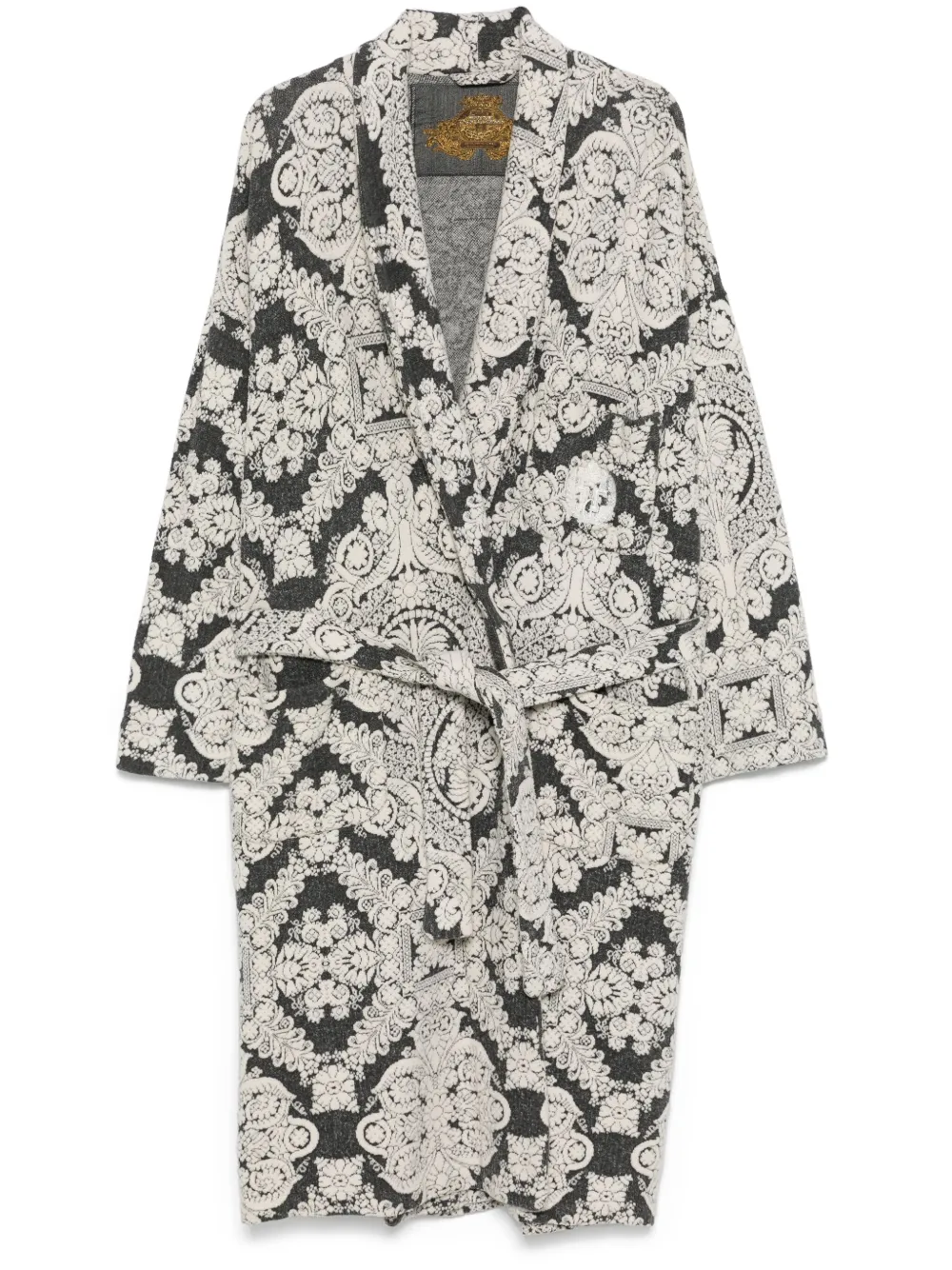 1980s paisley-jacquard house coat