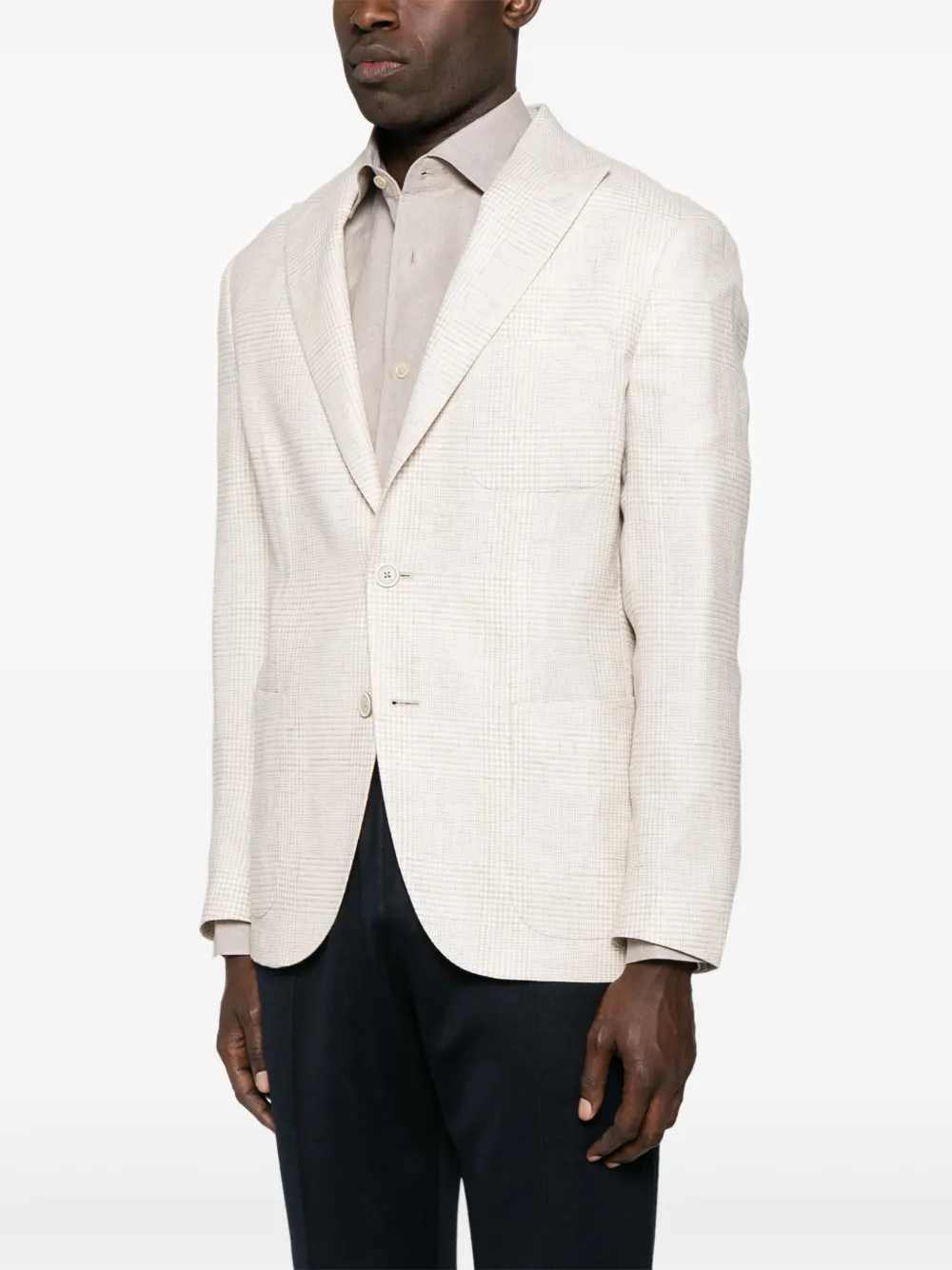 ELEVENTY CHECKED BLAZER