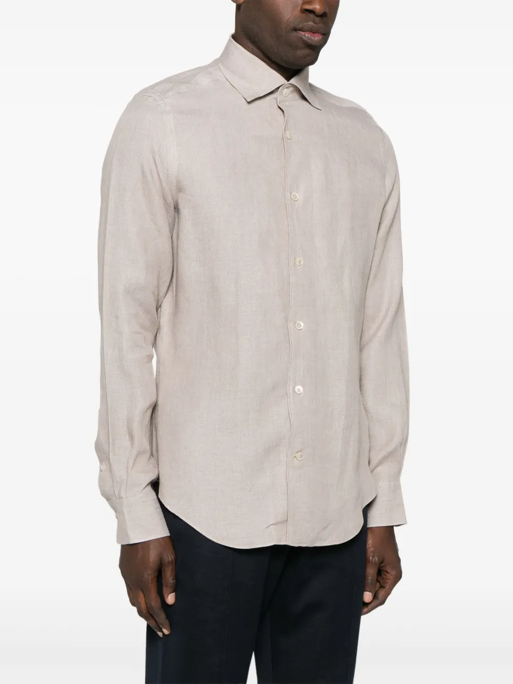Eleventy Linnen overhemd Beige