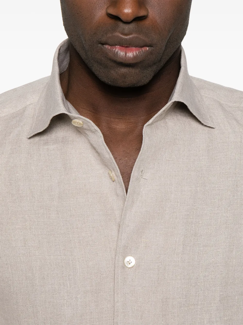 Eleventy Linnen overhemd Beige