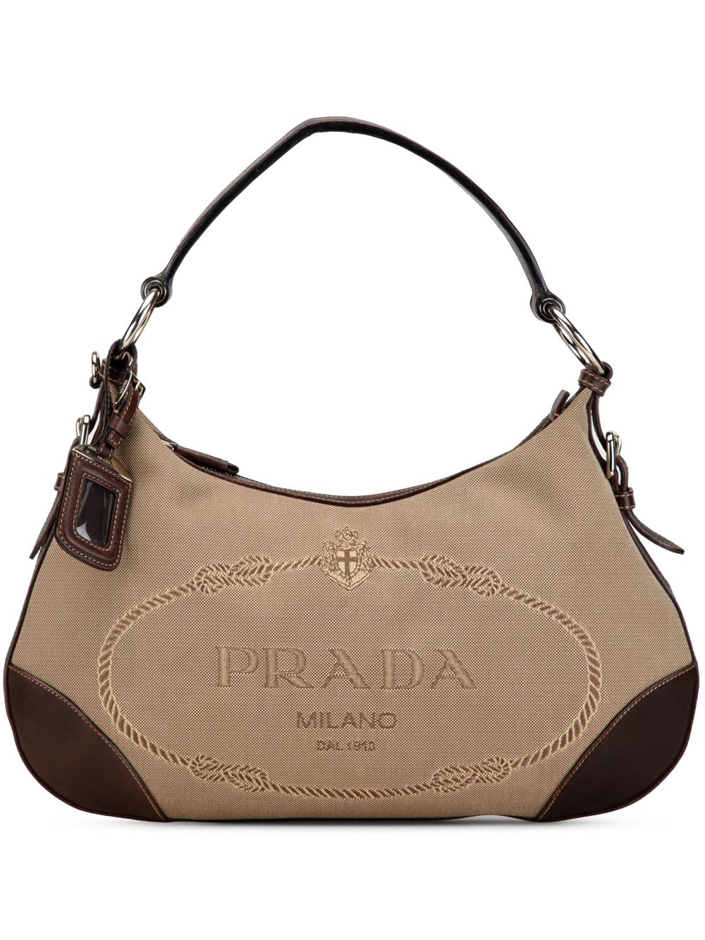 Prada Pre-Owned 2000-2015 Canapa Logo shoulder bag - Brown