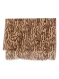 Saint Laurent Pre-Owned tiger-print scarf - Brown