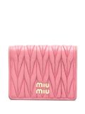 Miu Miu Pre-Owned matelassé-effect wallet - Pink