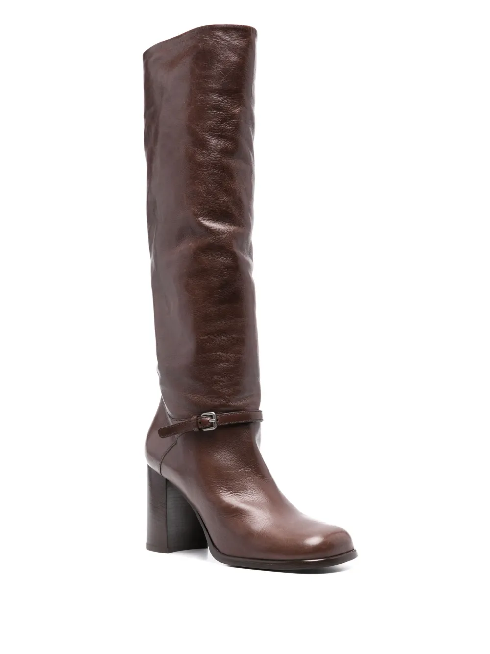 Miu Miu Pre-Owned 90mm leren laarzen - Bruin