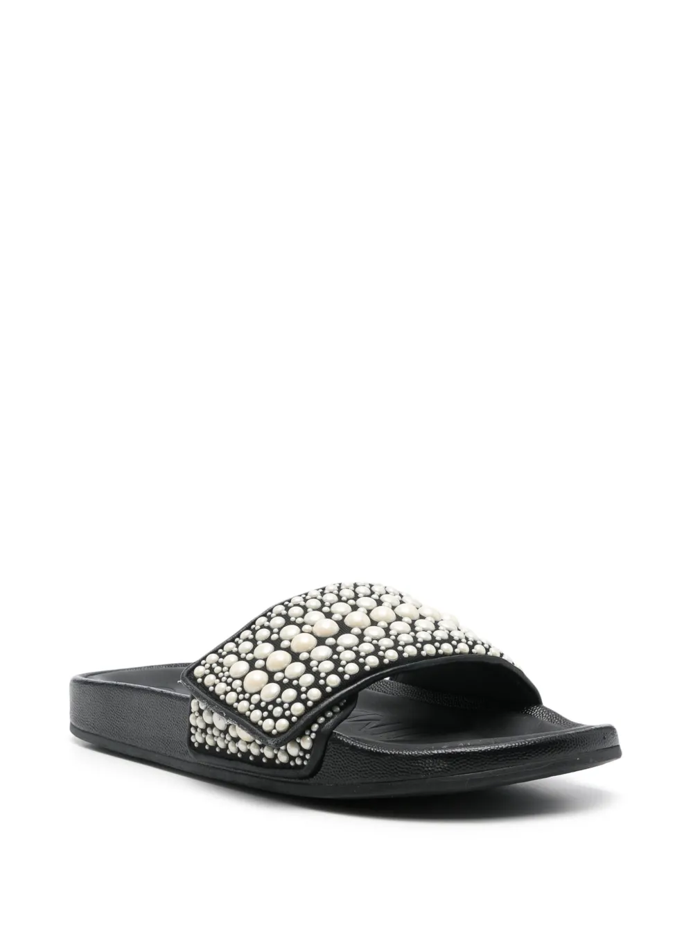 Jimmy Choo Pre-Owned Fitz slippers - Zwart