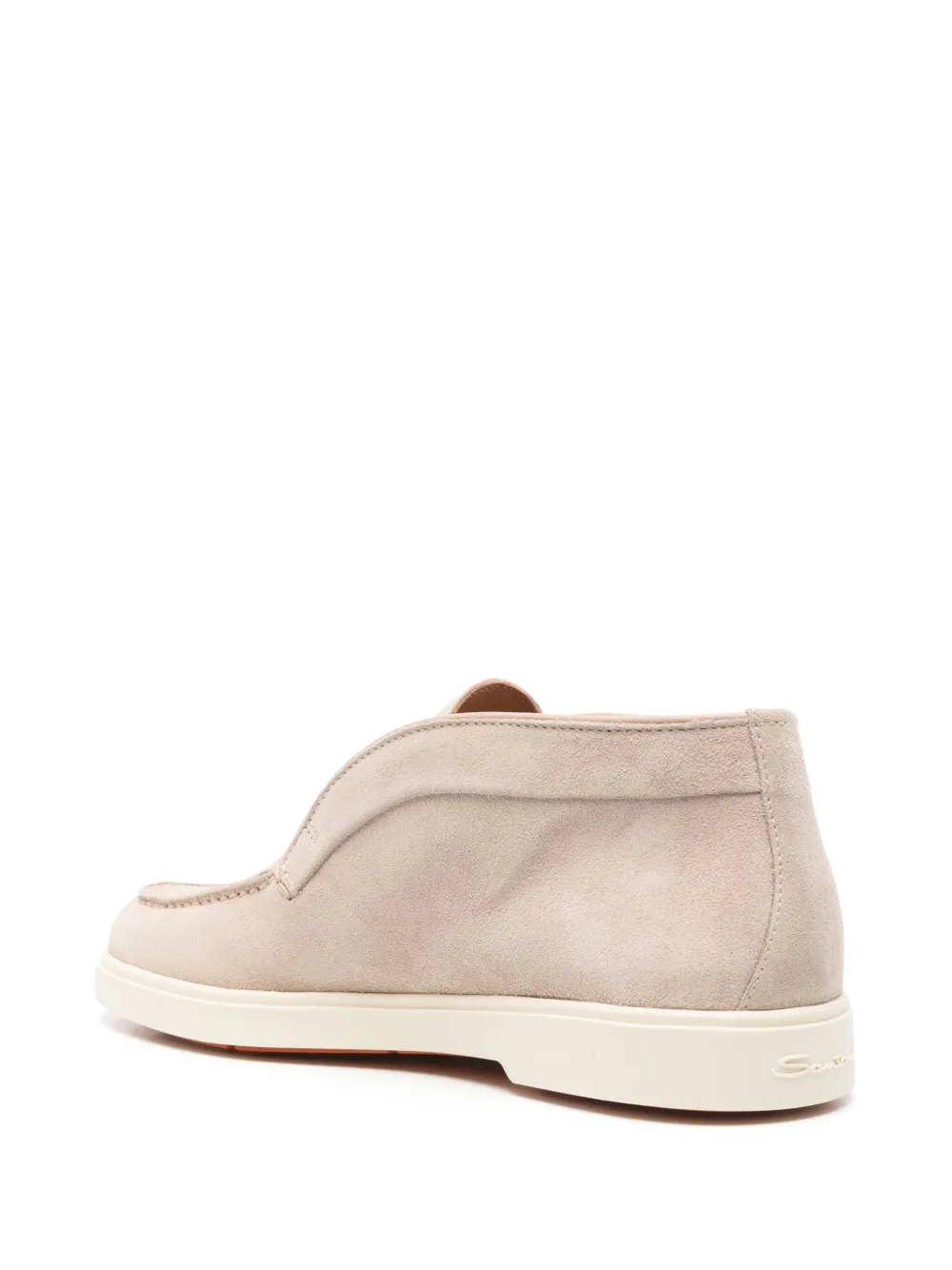 Santoni suede loafers Neutrals