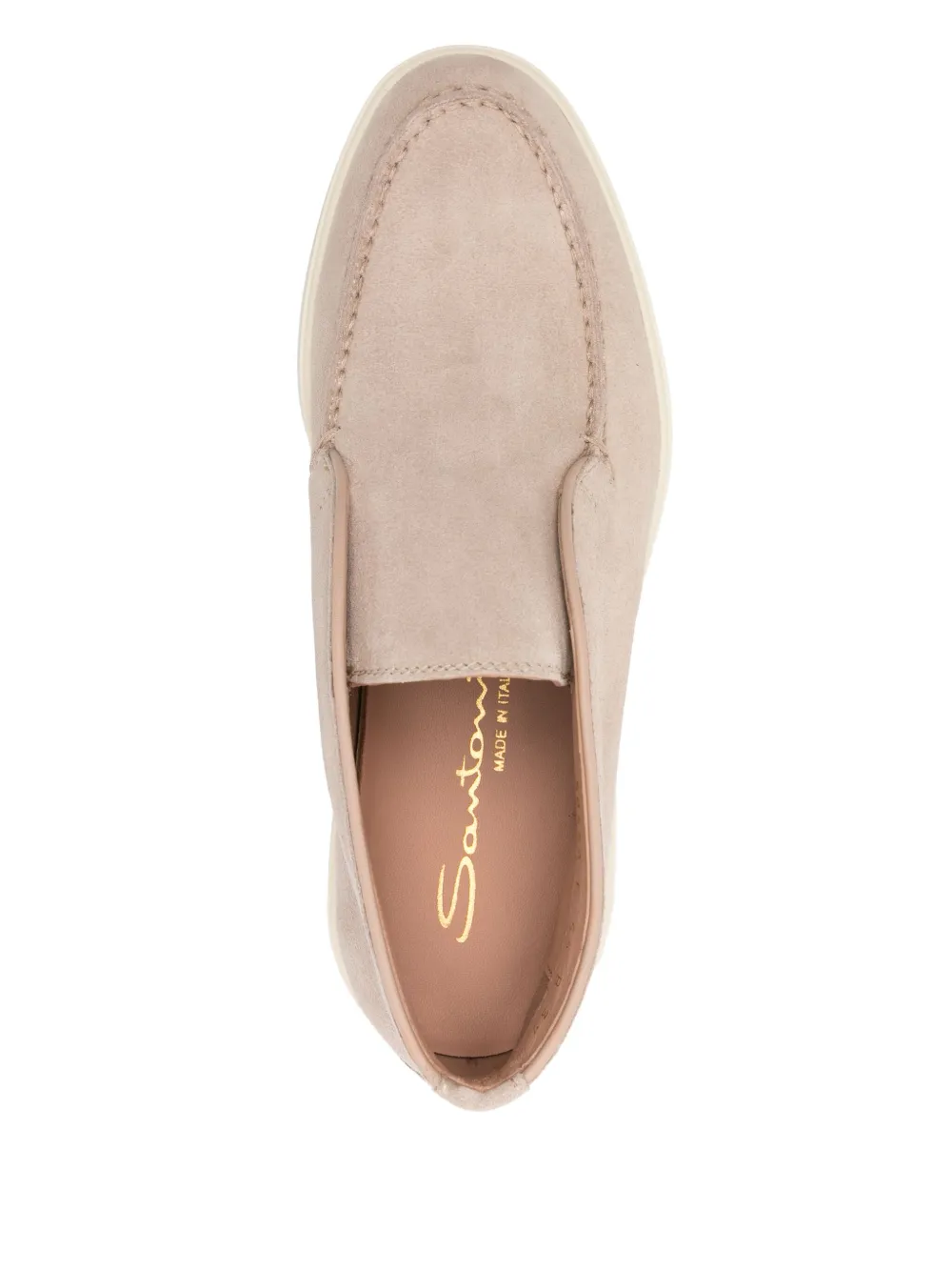 Santoni suede loafers Neutrals