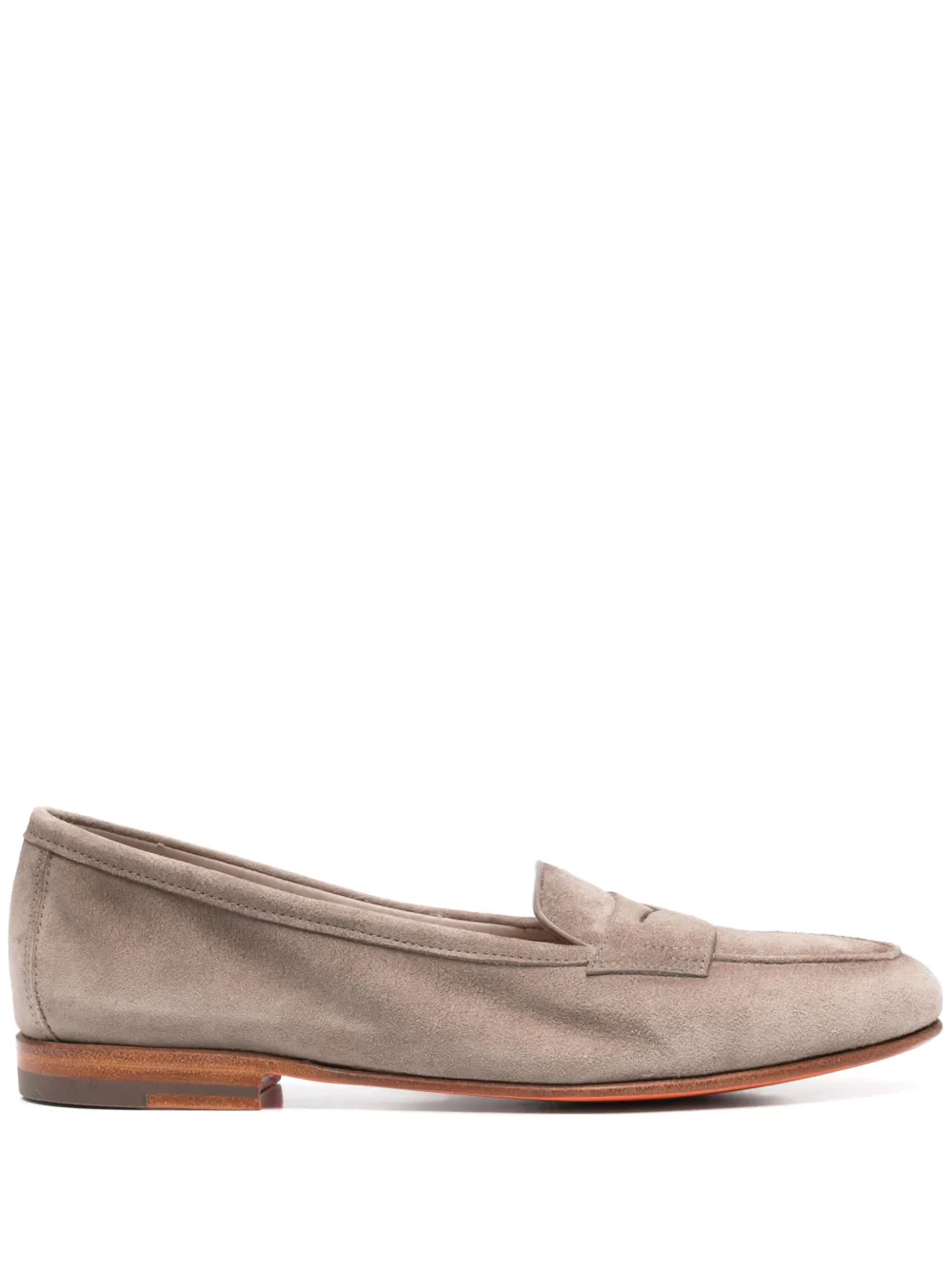 Santoni suede loafers Neutrals