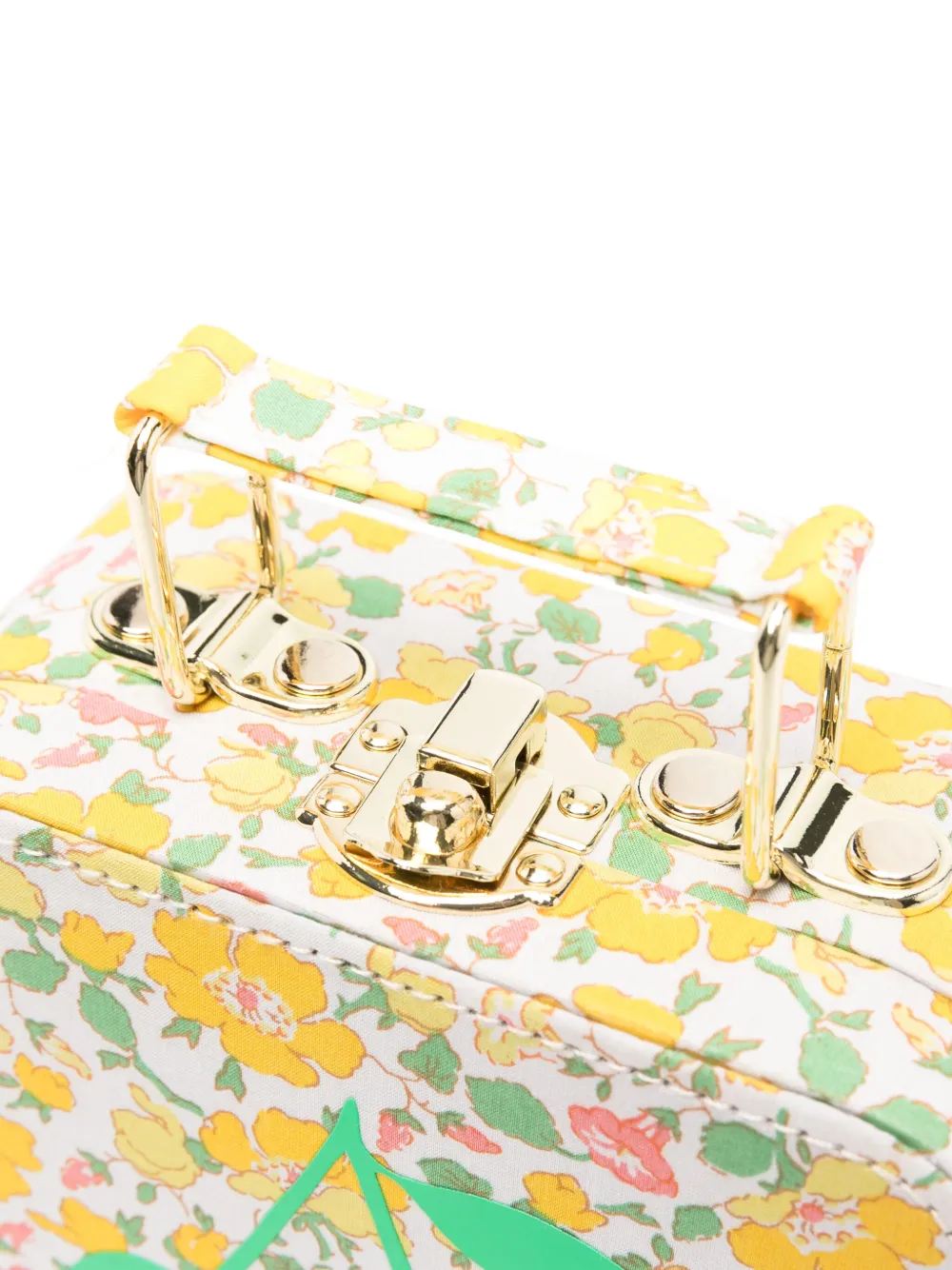 Bonpoint Schoudertas met bloemenprint Geel