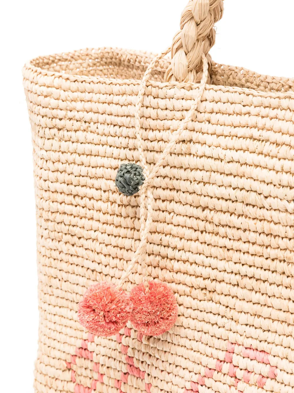 Bonpoint Shopper met geborduurd logo Beige