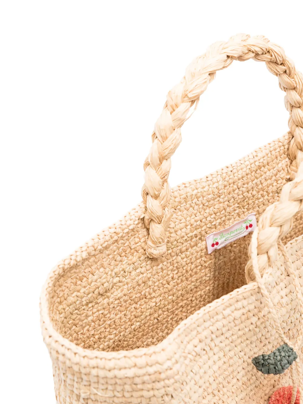 Bonpoint Shopper met geborduurd logo Beige