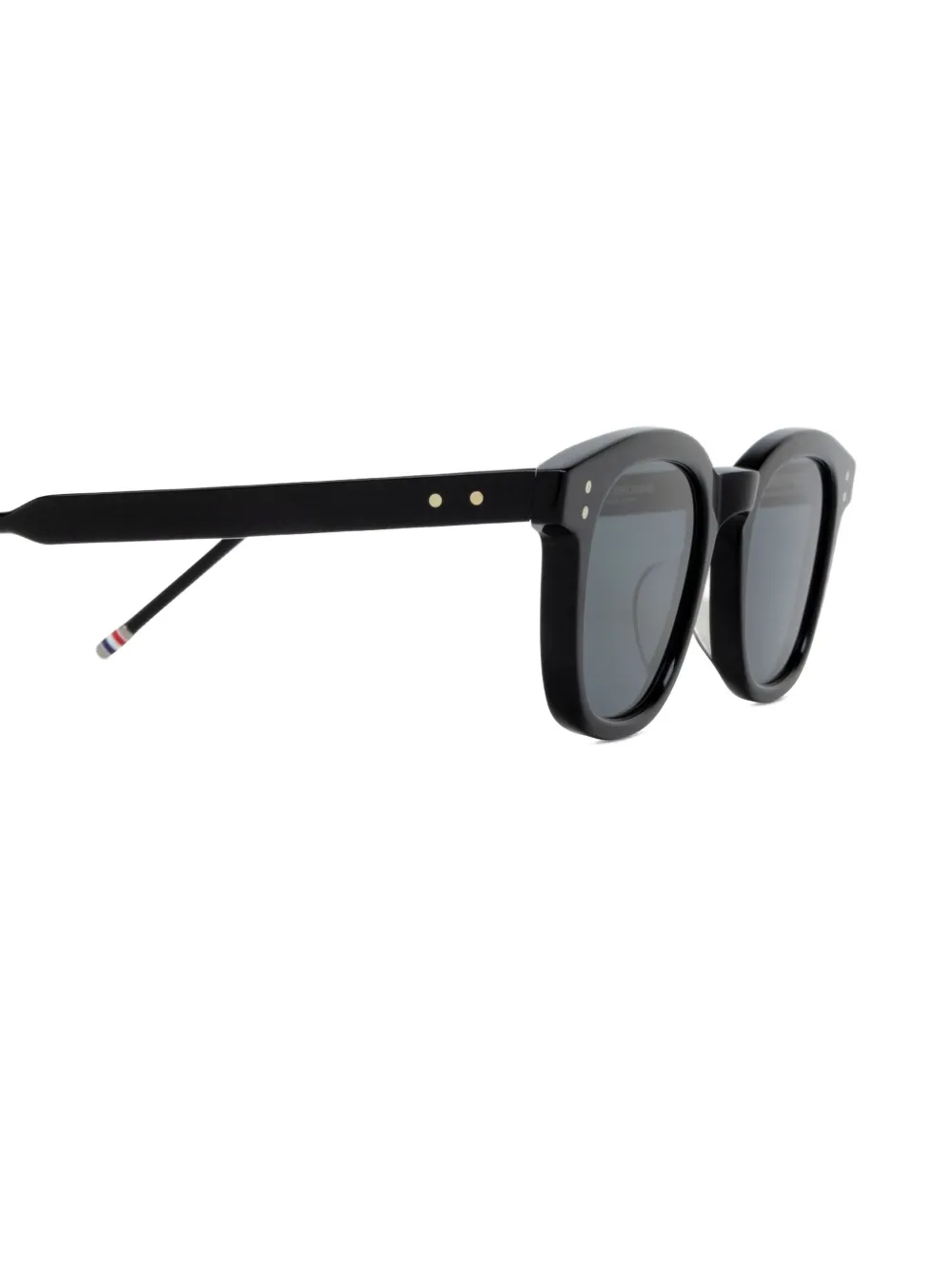 Thom Browne Eyewear Zonnebril met rechthoekig montuur Zwart