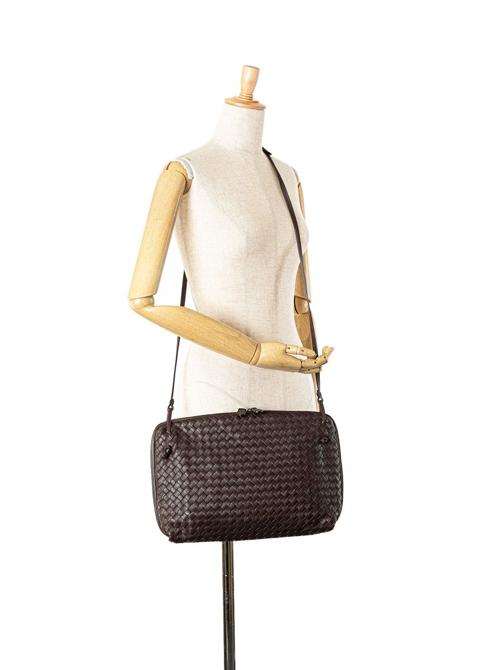 Bottega Veneta Pre-Owned 2011 Large Intrecciato Nodini crossbody bag - Brown