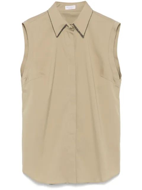 Brunello Cucinelli camisa con cadena Monili