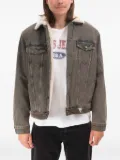 GUESS USA sherpa-collar denim jacket - Brown