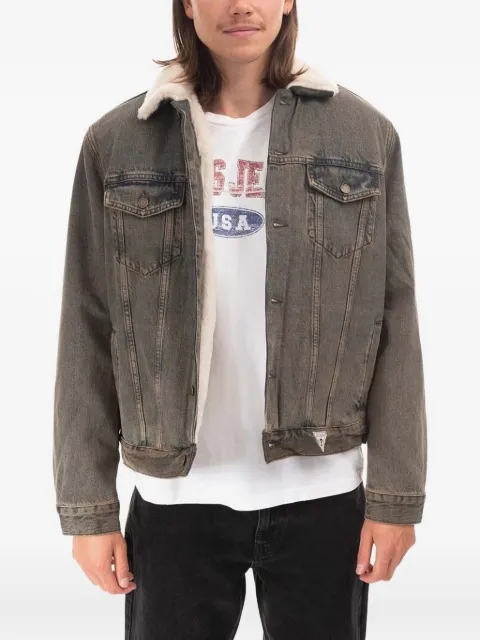 GUESS USA sherpa-collar denim jacket