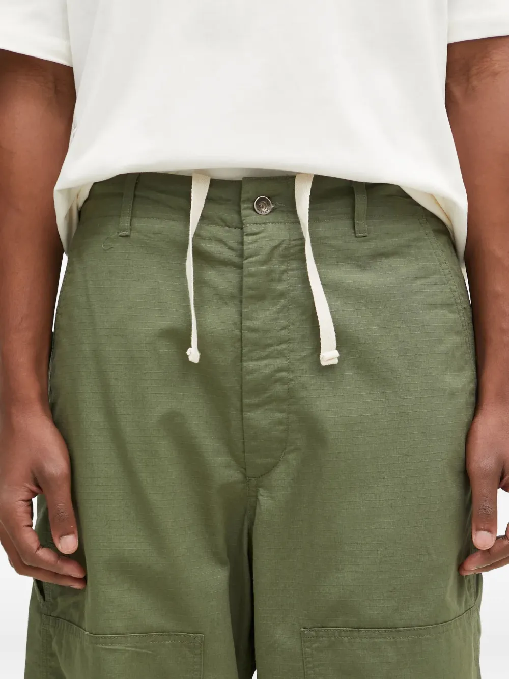 Engineered Garments Straight broek met trekkoord Groen