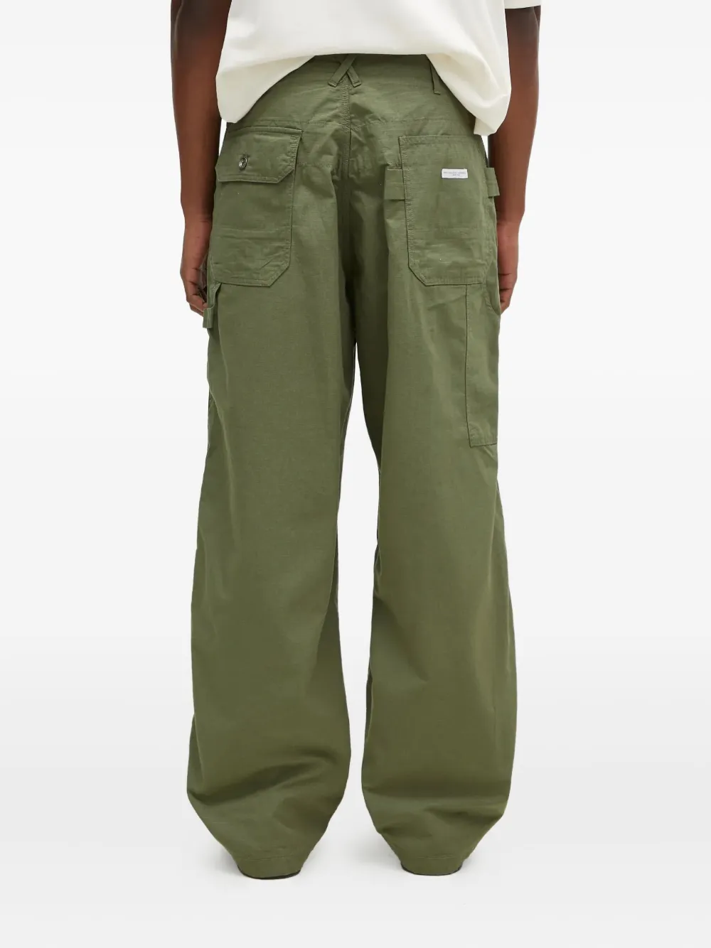 Engineered Garments Straight broek met trekkoord Groen