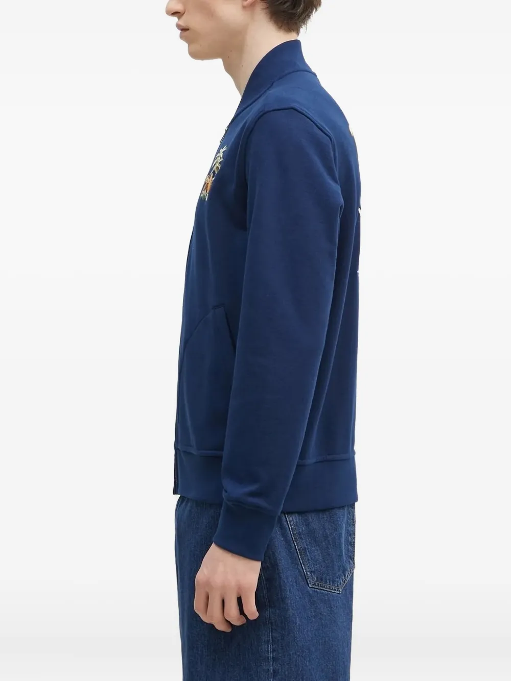 Polo Ralph Lauren Trui met rits en borduurwerk Blauw