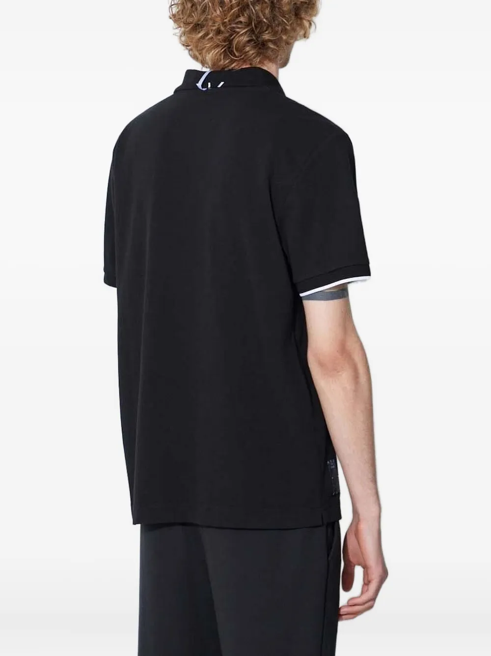 MCQ logo-detail polo shirt Zwart