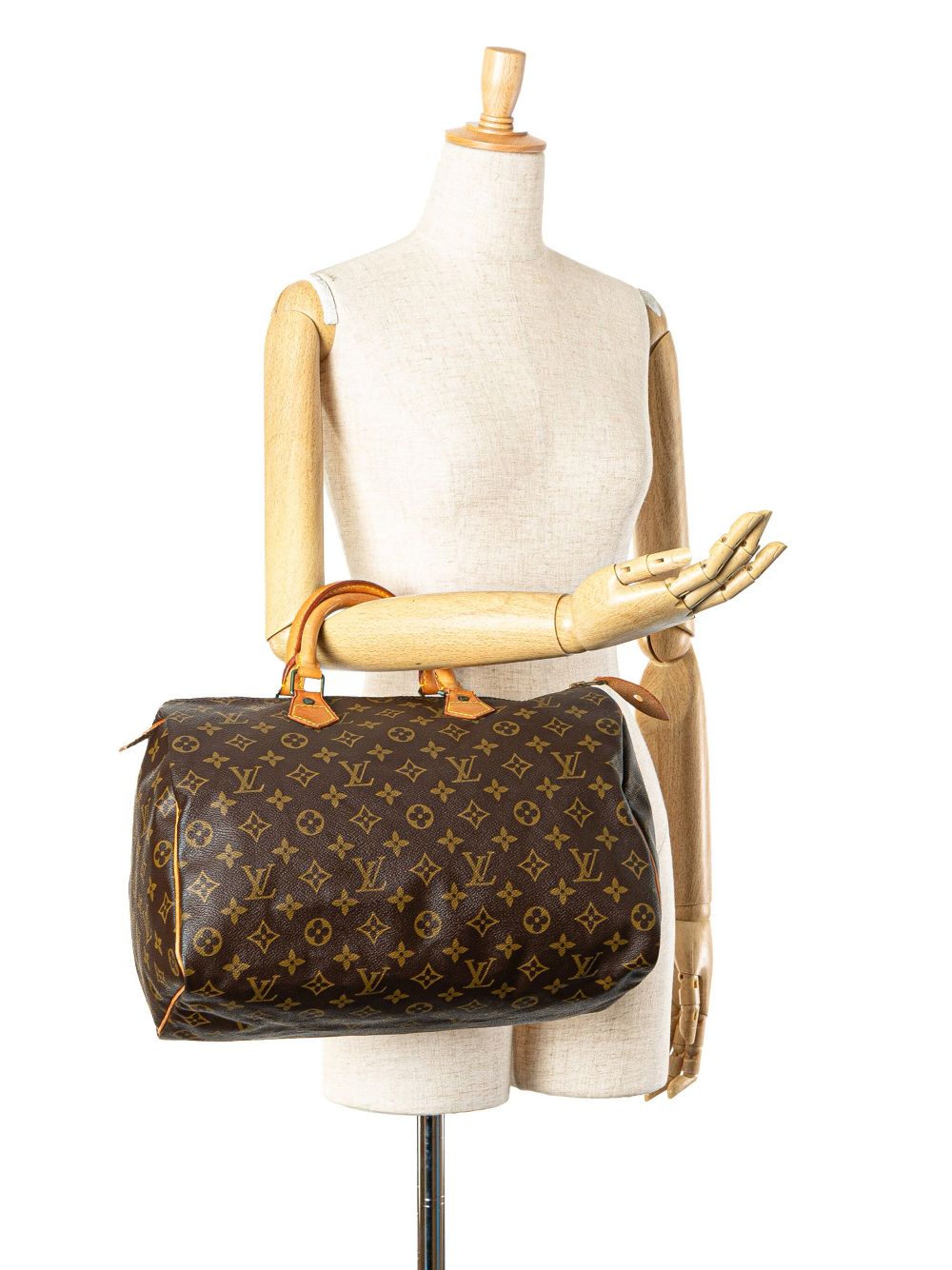 Louis Vuitton Pre-Owned 1990 Monogram Speedy 35 boston tas - Bruin