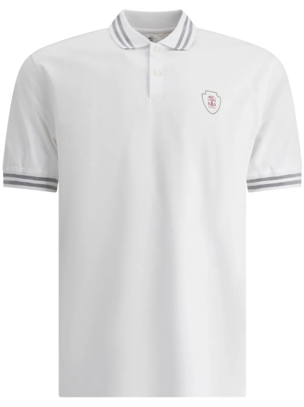 BRUNELLO CUCINELLI LOGO-PRINT POLO SHIRT