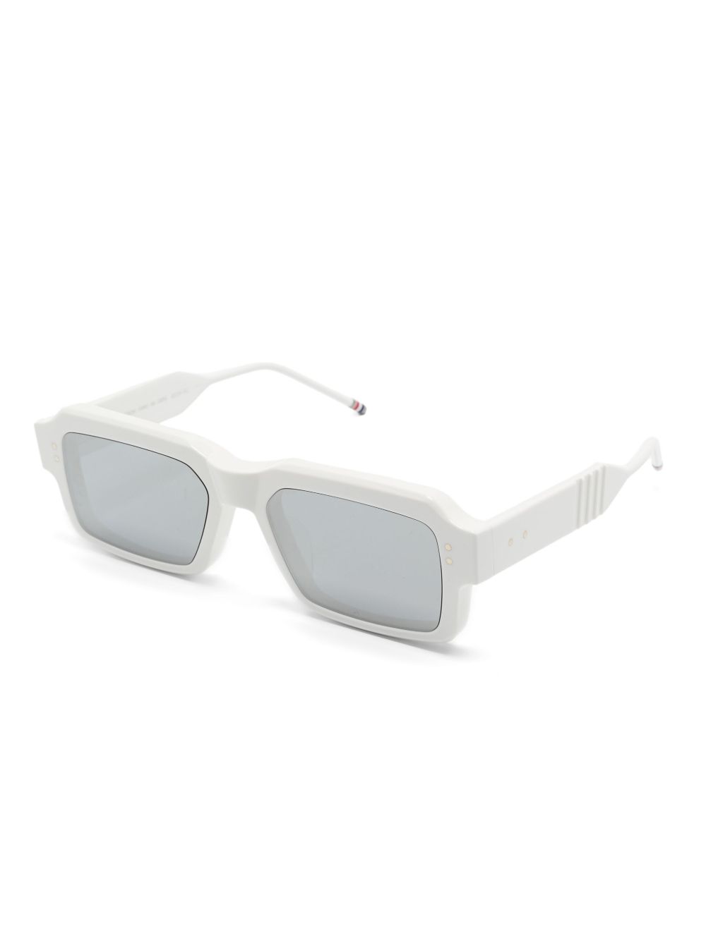 Thom Browne Eyewear Zonnebril met vierkant montuur - Wit