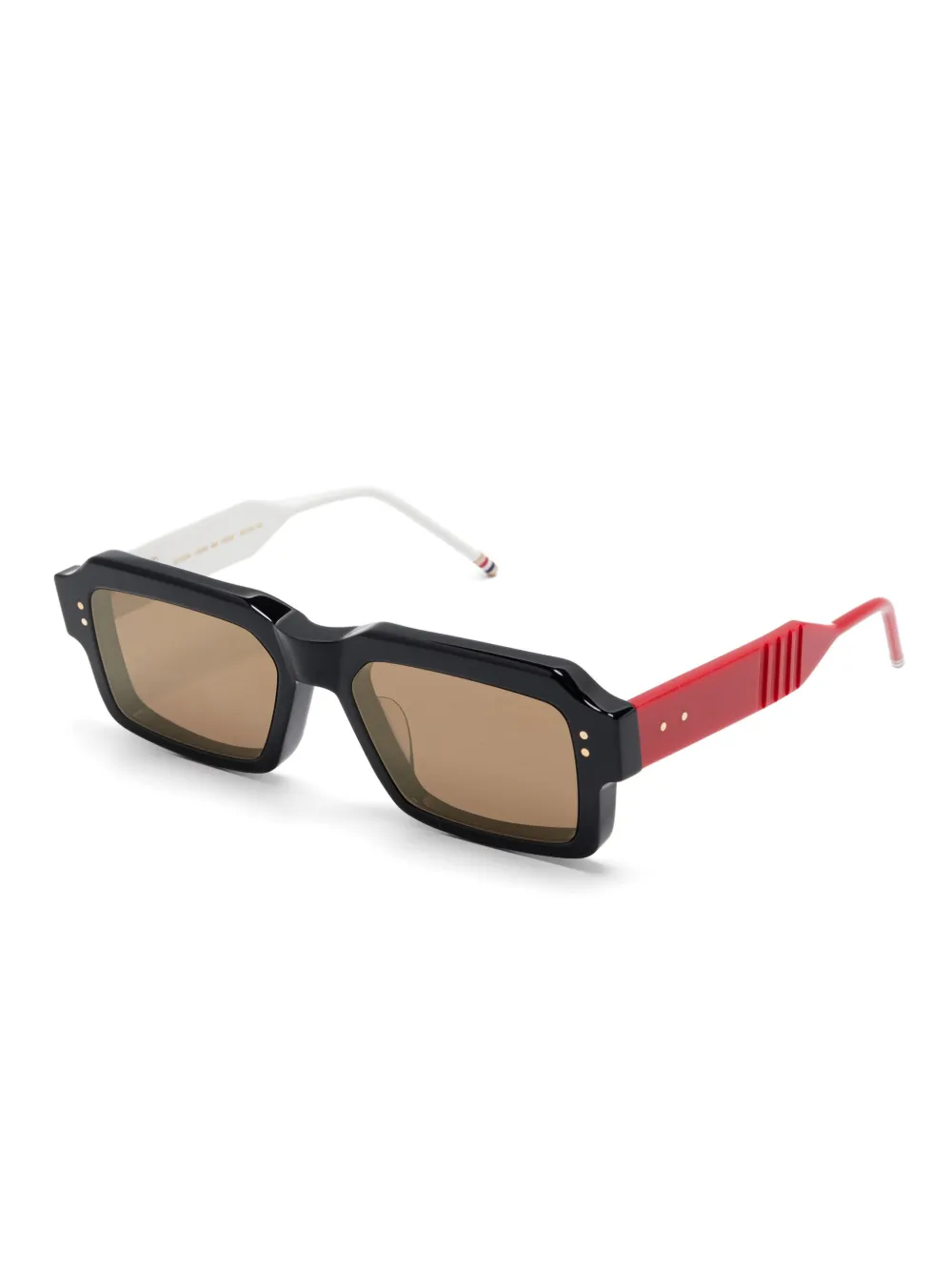 Thom Browne Eyewear Zonnebril met vierkant montuur - Zwart