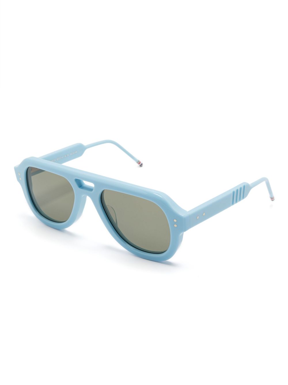 Thom Browne Eyewear Zonnebril met piloten montuur - Blauw