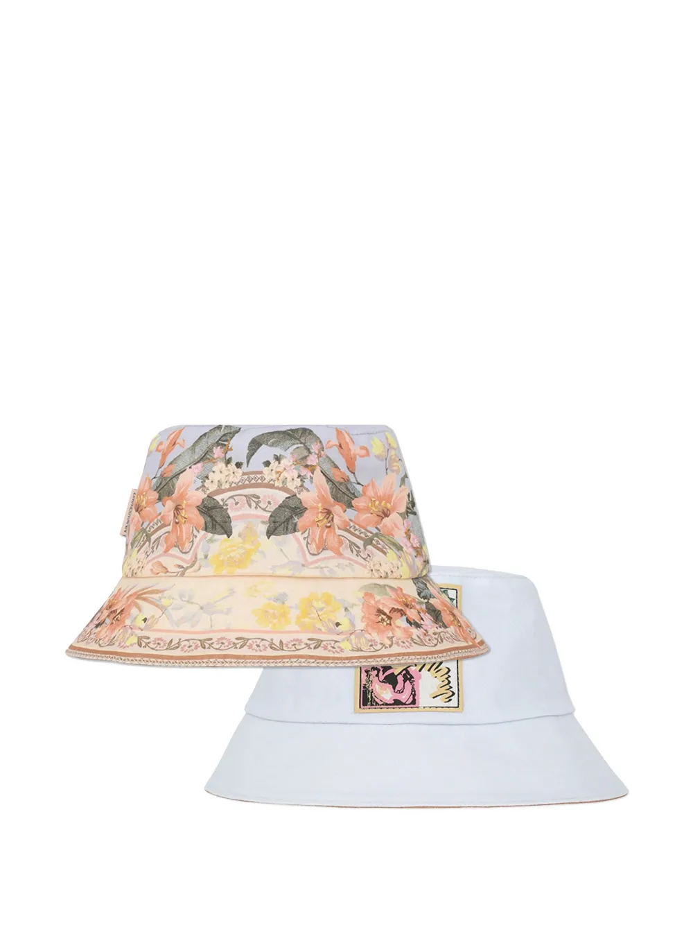 ZIMMERMANN Vissershoed met bloemenprint Blauw