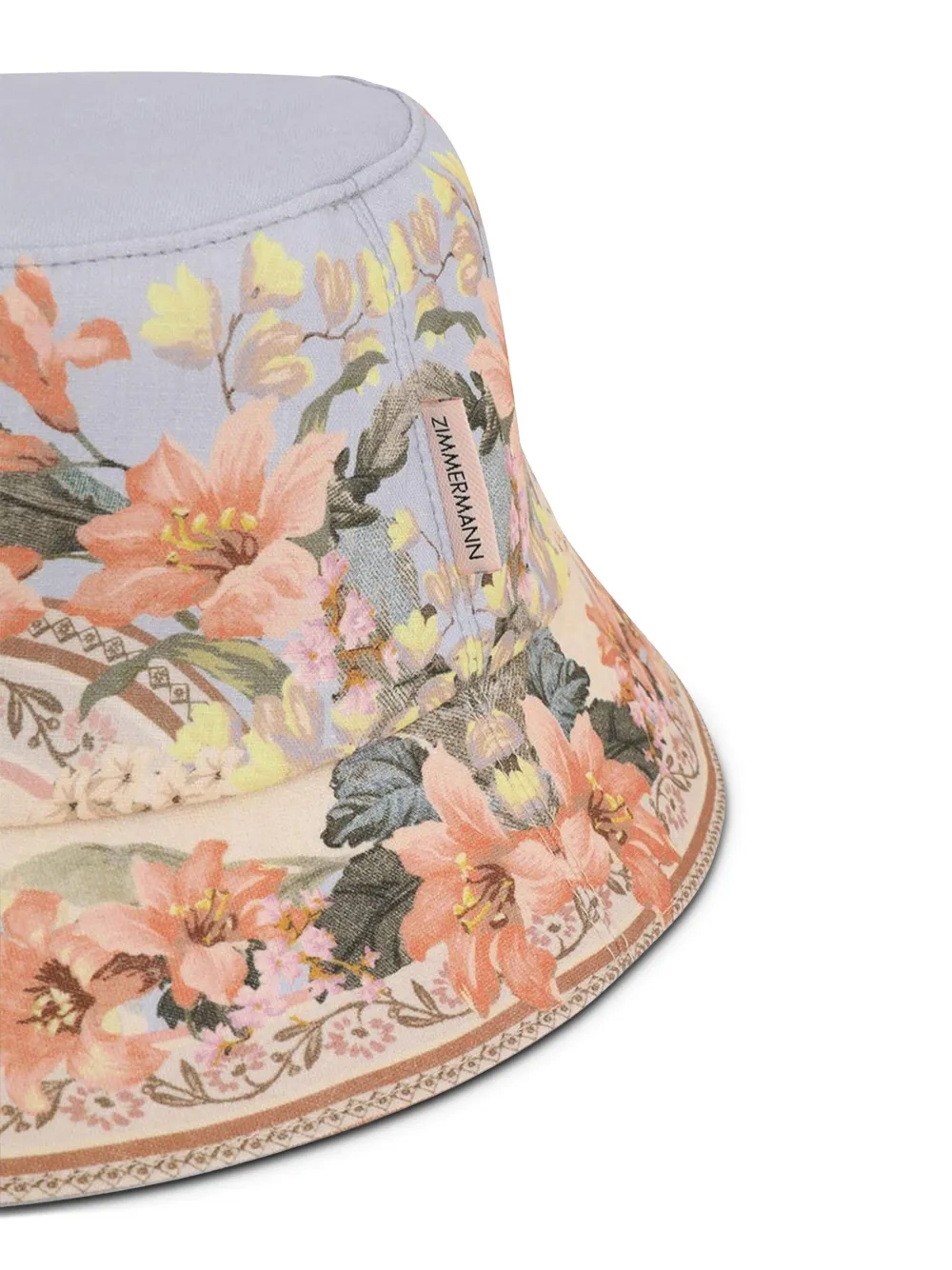 ZIMMERMANN Vissershoed met bloemenprint - Blauw