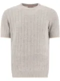 Brunello Cucinelli knitted T-shirt - Grey