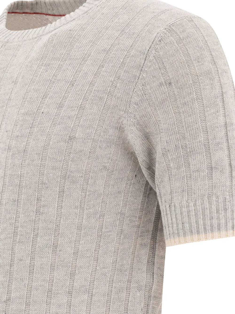 Brunello Cucinelli Gebreid T-shirt Grijs