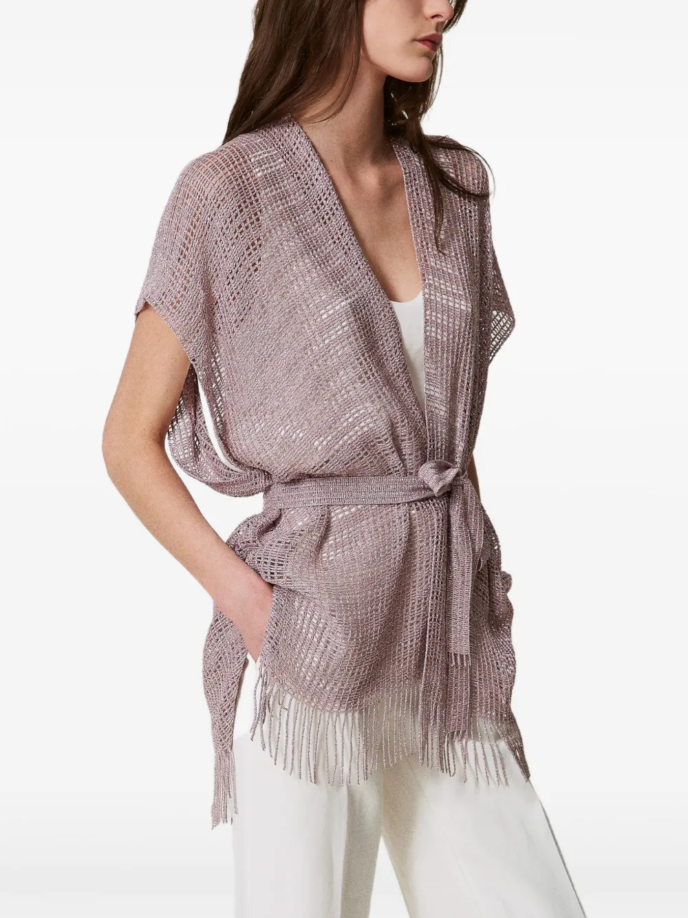 TWINSET fringed open-front cardigan | Cardigans | Image 2