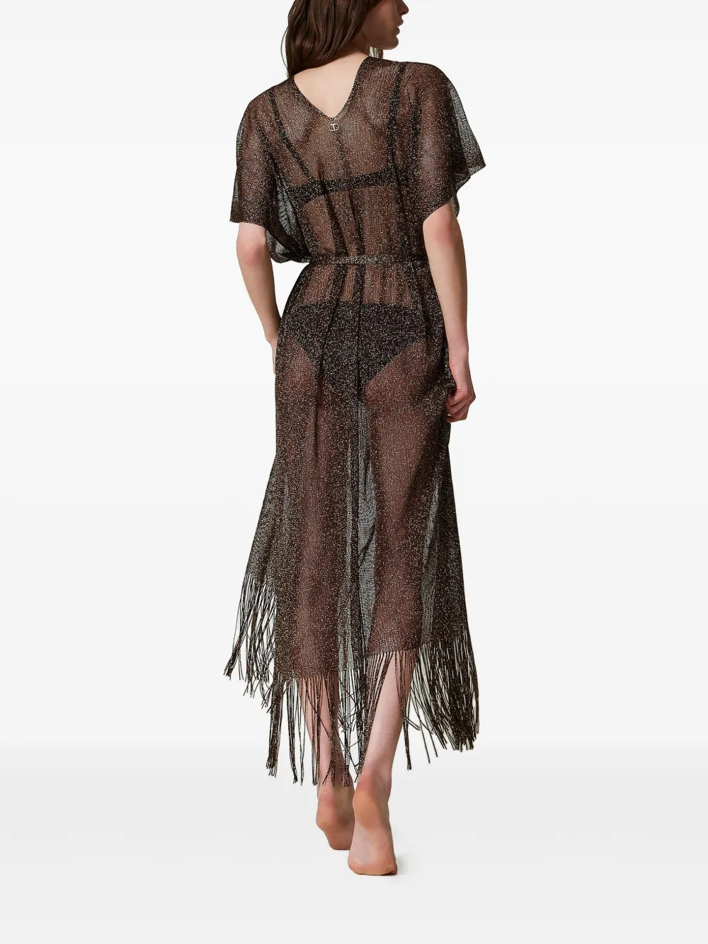 Twinset Fringed Sheer Dress