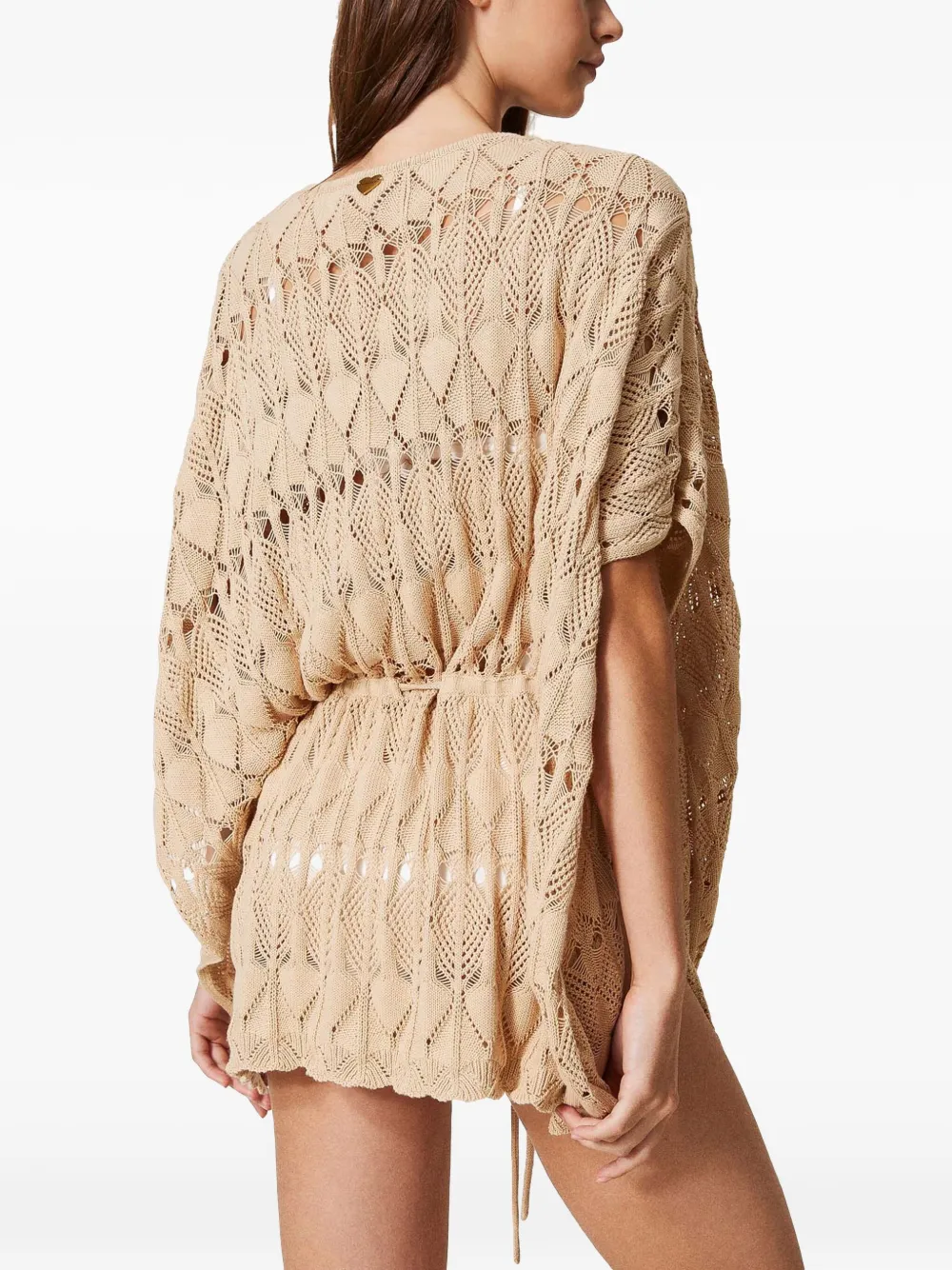 TWINSET Gehaakte tuniek Beige