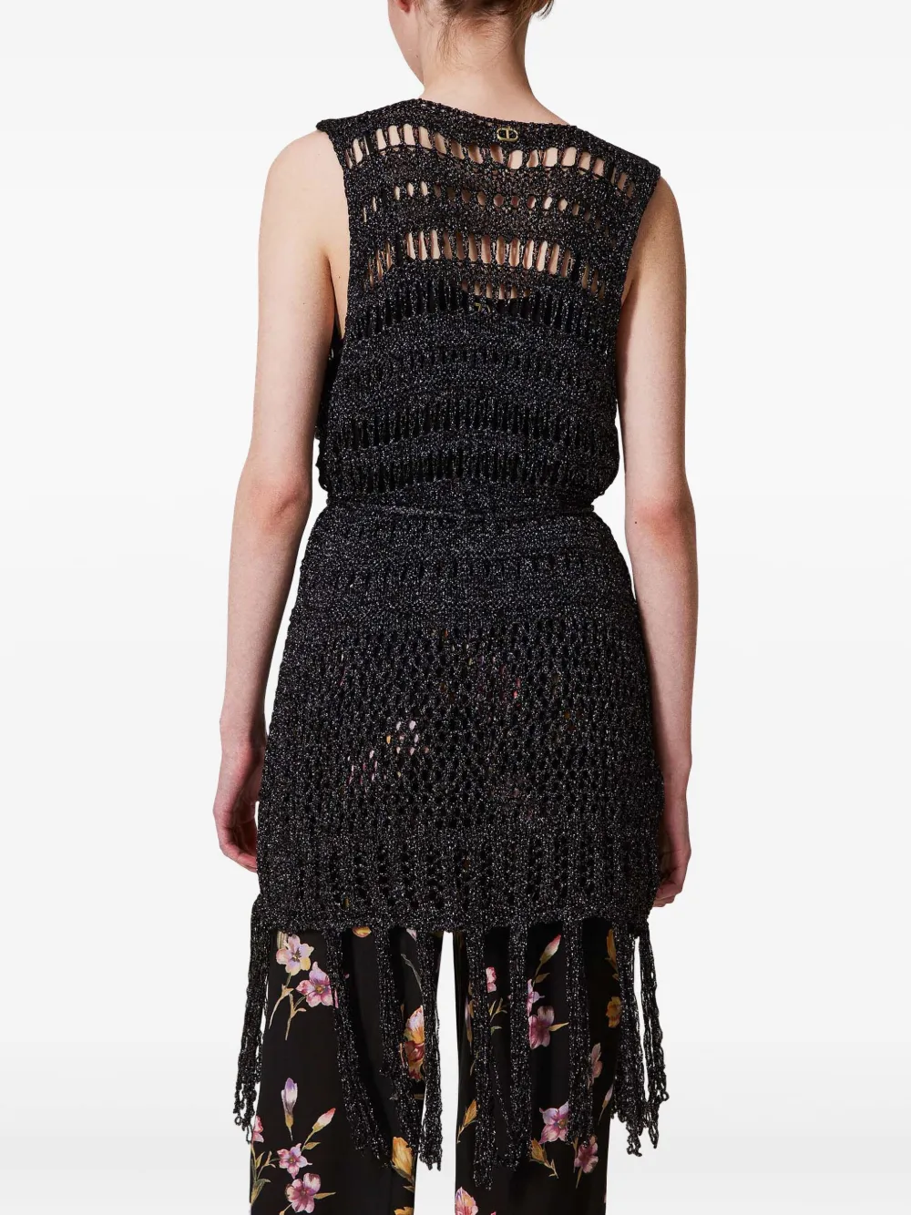 TWINSET Vest met ceintuur Zwart