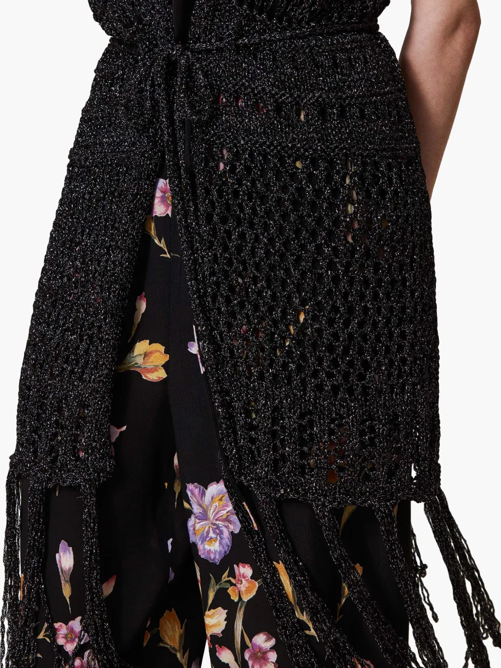 TWINSET Vest met ceintuur Zwart