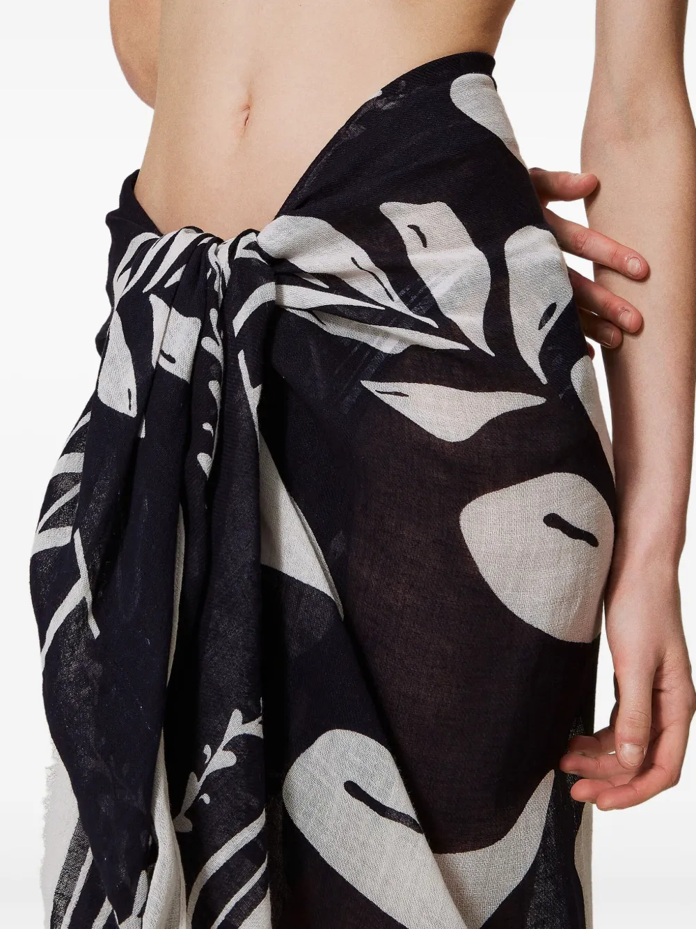 TWINSET PATTERNED WRAP SKIRT