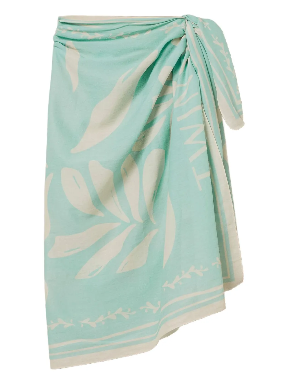TWINSET leaf print wrap skirt | Green | Image 1