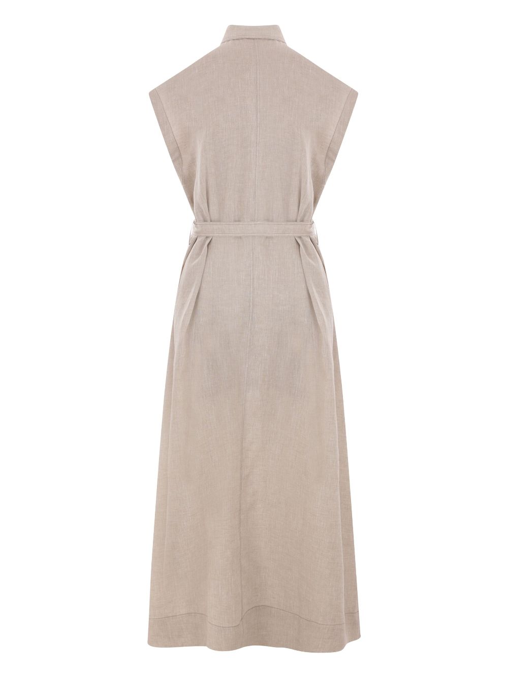 Brunello Cucinelli linen maxi dress - Neutrals