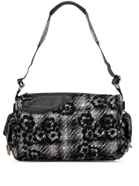 CHANEL Pre-Owned bolsa de hombro Tweed Camelia 2005-2006