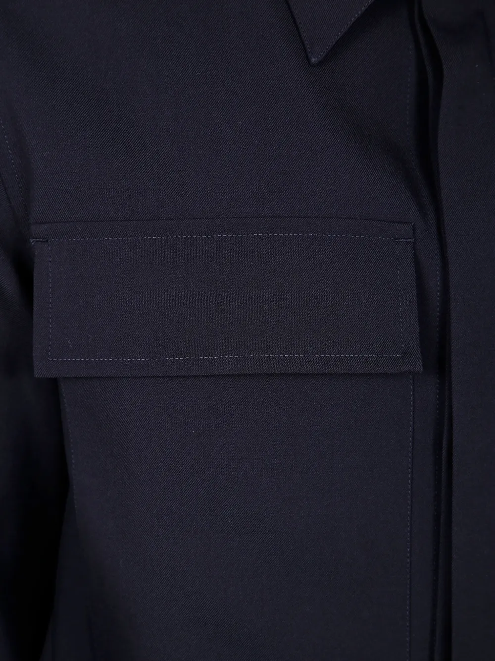 Jil Sander Wollen shirtjack Blauw