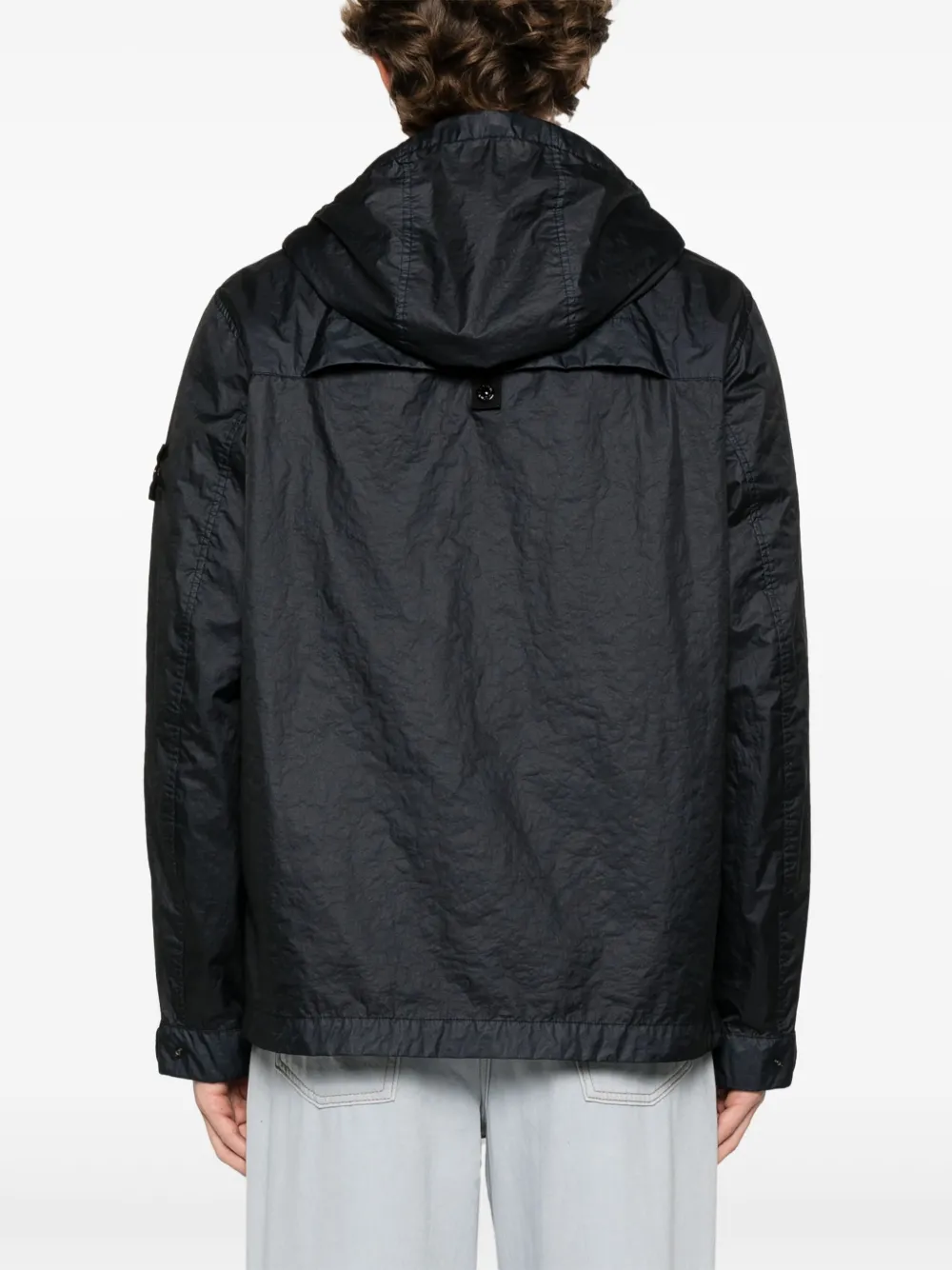 Stone Island Jack met Compass-logopatch Blauw