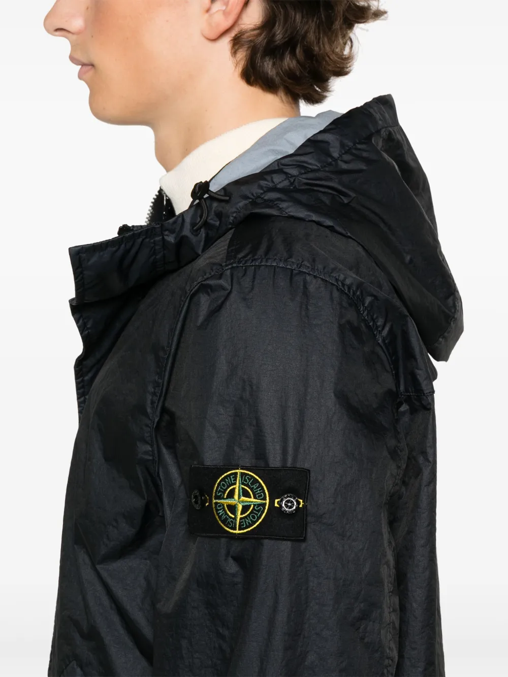 Stone Island Jack met Compass-logopatch Blauw
