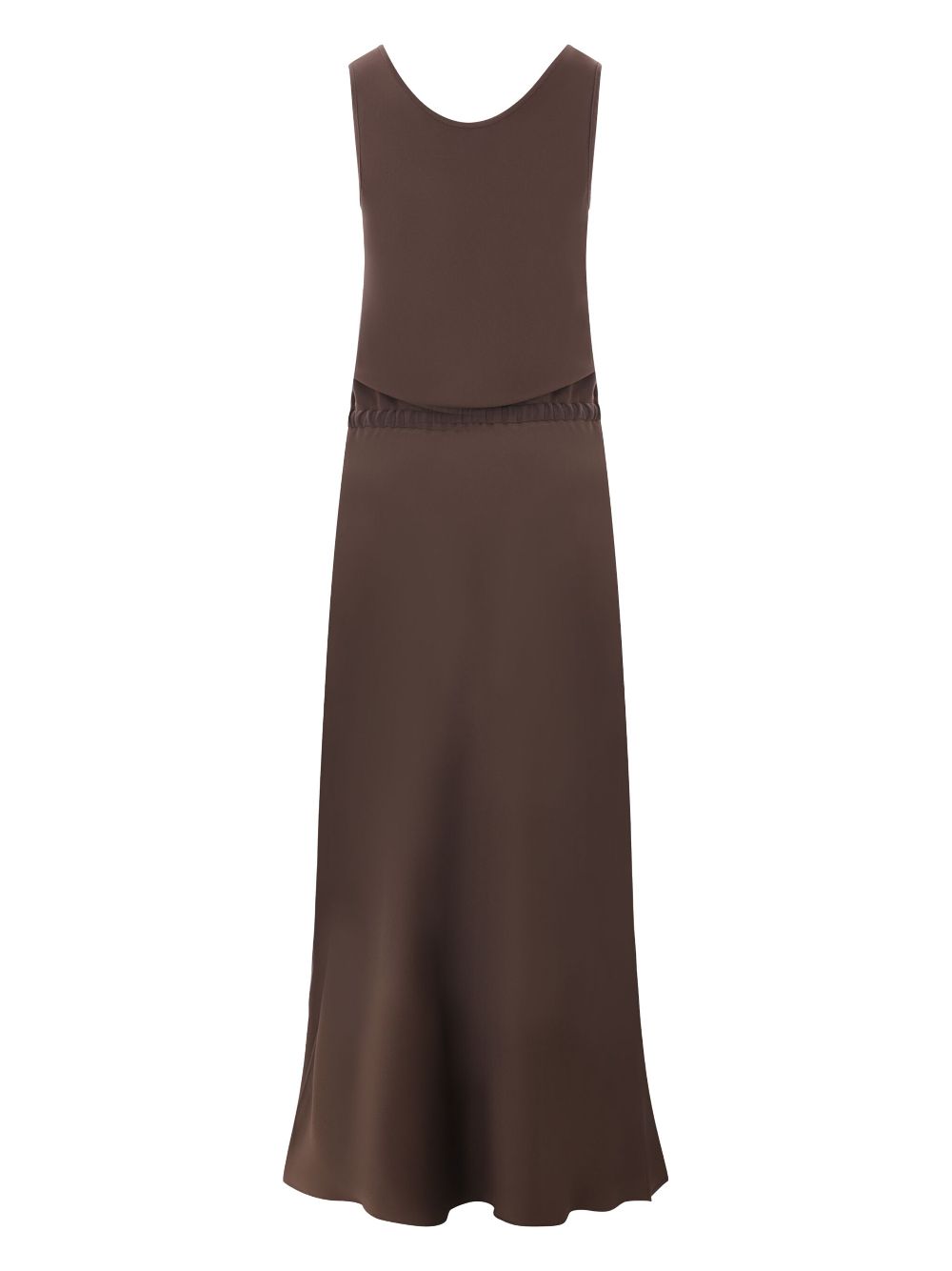 Brunello Cucinelli satin maxi dress - Brown