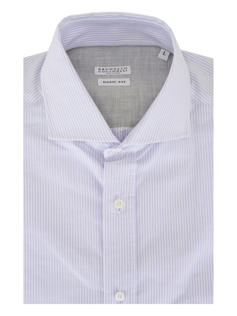Brunello Cucinelli camisa con rayas estampadas | morado | Image 1